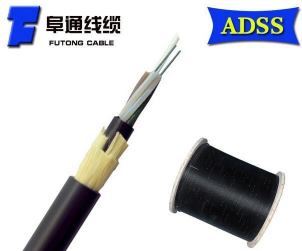 促销ADSS电力光缆48芯光纤400米跨距PE护套室外自承全介质光缆线